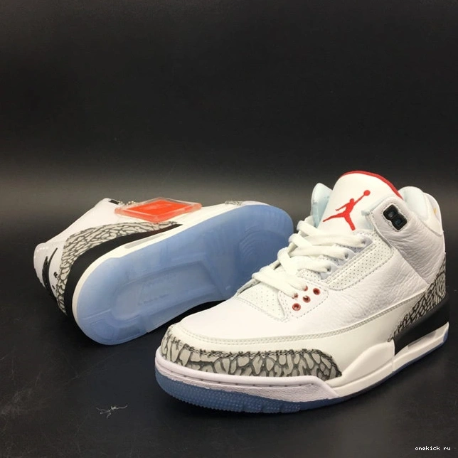 Rep Onekick Jordan3 923096- Free Tailored Throw White 3851 Cement Line 1015